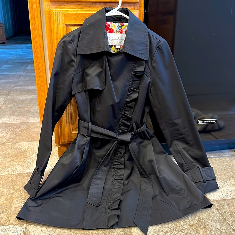 Women’s black trench coat